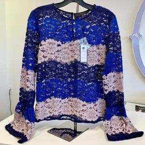 🦋BRAND NEW🦋 Max Sport Blue Floral Lace Blouse